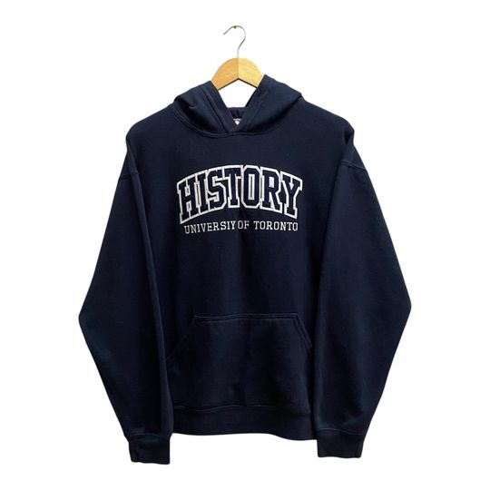 Discover Vintage University of Toronto History Hoodie Embroidered Logo College Alumni Pullover Medium