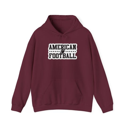 Discover American Football Hoodie with Vintage Collegiate Logo