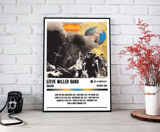 Discover Steve Miller Band Poster, Sailor Album Poster, Music Poster, Album Cover Poster, Music Gift