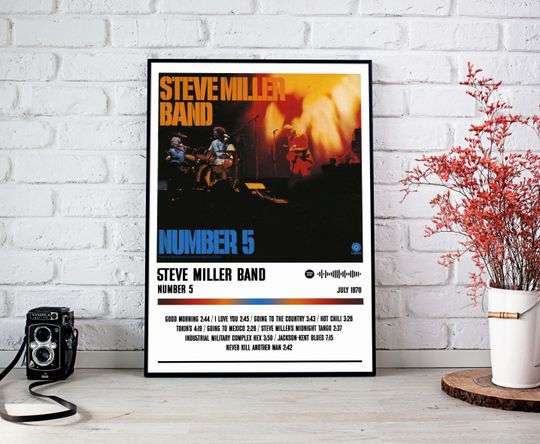 Steve Miller Band Poster, Number 5 Album Poster, Music Poster, Album Cover Poster, Music Gift