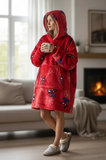 Spiderman Blanket Hoodie