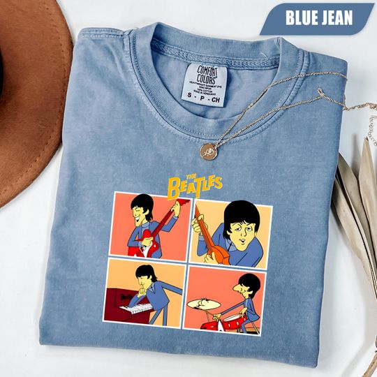 Discover The Beatles Band Cartoon Shirt, Rock Music Tee, Gift for The Beatles Lover, Rock And Roll T-Shirt, The Beatles Concert Shirt