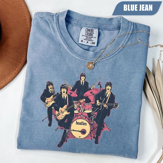The Beatles Shirt, Retro Rock Band Tee, 90s Music Fan Gift, Beatles Band T Shirt, Rock Lover Gift for Women