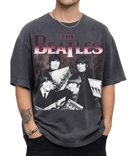 The Beatles Vintage T-Shirt, Rock Band Tee, Gift for him