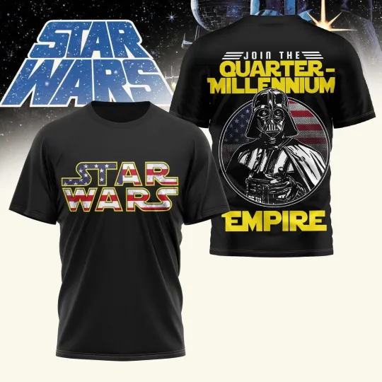 Star Wars Quarter-Millennium TShirt Darth Vader USA 250th Anniversary Empire Tee