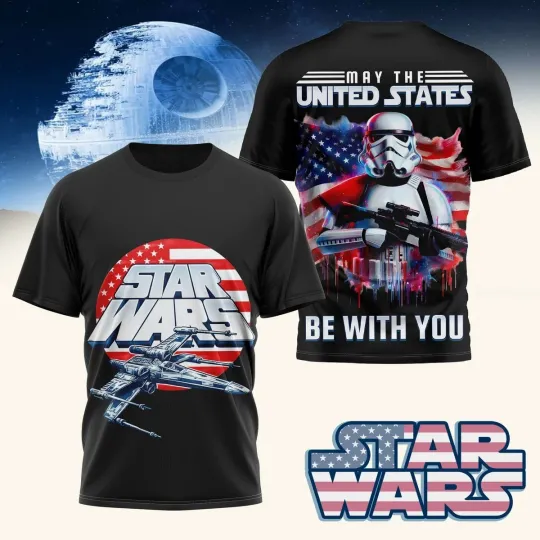 Discover Star Wars Patriotic T-Shirt May The United States Be With You Stormtrooper Tee