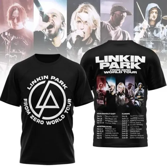 Linkin Park From Zero World Tour 2025 T-Shirt Emily Armstrong Concert Fan Tee