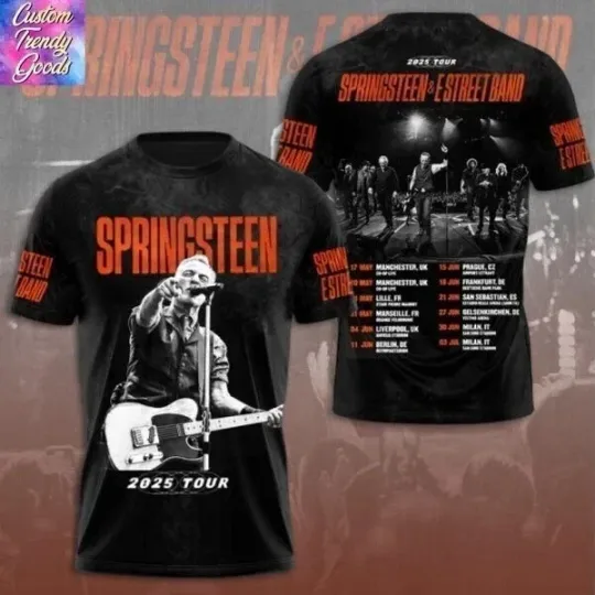 Bruce Springsteen E Street Band Tour 2025 3D T-Shirt