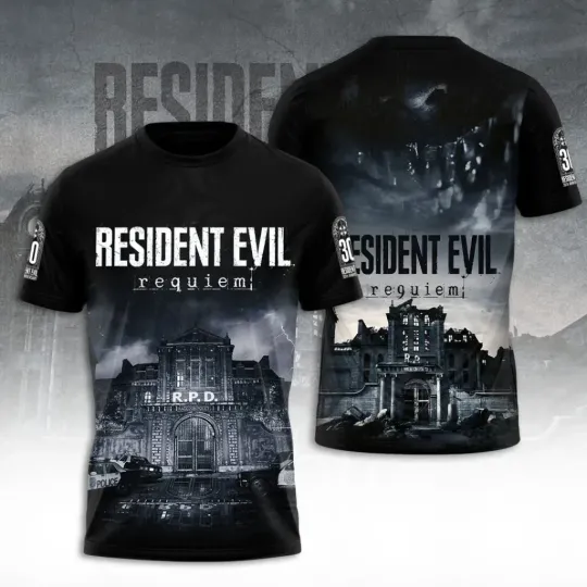 Discover Resident Evil Requiem 3D Apparel T-shirt