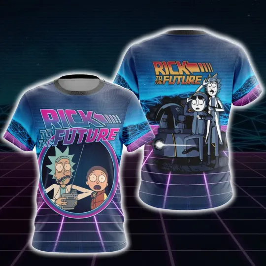 Back To The Future x Rick and Rickandmorty Unisex 3D
