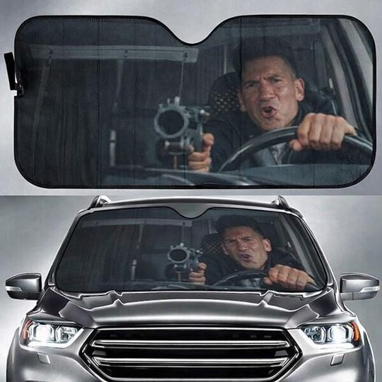 Discover Funny Frank Castle Spiderman Brand New Day Car Sun Shade,Avengers Spider-man Movie Car Sunshade, Spiderman New Movie Car Decor Car Accessory