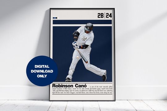 Discover Robinson Can Digital Poster for Sports Fan Wall Art for Baseball Fan Modern Sport Decor for Bedroom & Office Digital Wall Art