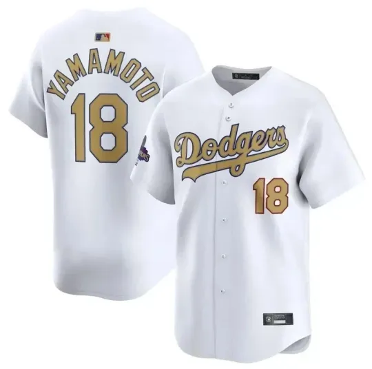 Discover Men's #18 Yoshinobu Yamamotoselected 2024 World Series Champions Printed Jersey
