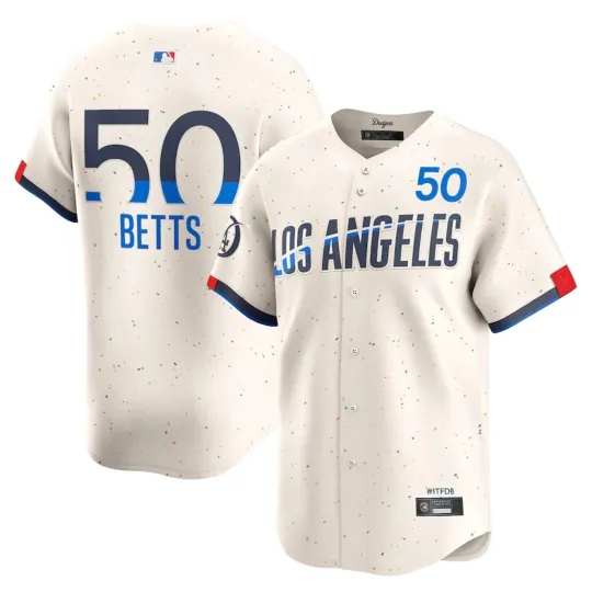 Discover Men's Dodgerss #50 Mookie Betts 2024 City Connect Limited Printed Jersey