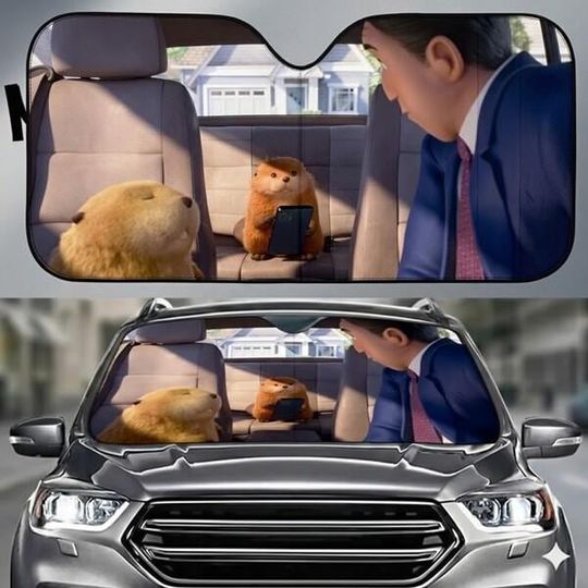 Discover Funny Hoppers Mabel & King George Car Windshield, Disneyland Hoppers Car Sunshade, Disneyland Hoppers Beavers Car Accessory, Disneycar Decor