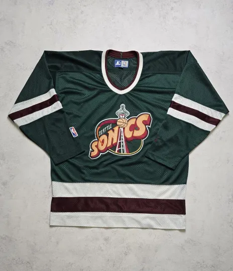 Vintage 90s NBA Seattle SuperSonics Mesh Hockey Jersey Men’s