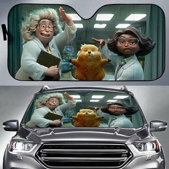 Discover Funny Mabel Beaver Car Windshield, Disneyland Hoppers Dr. Sam Nisha Car Sunshade, Disneyland Hoppers Beaver Car Accessory, Movie Car Decor