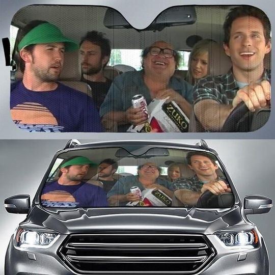 Dennis Reynolds Danny DeVito Frank Reynolds Car Windshield, It's Always Sunny in Philadelphia Car Sun Shade, Vintage Movie Car Accessories