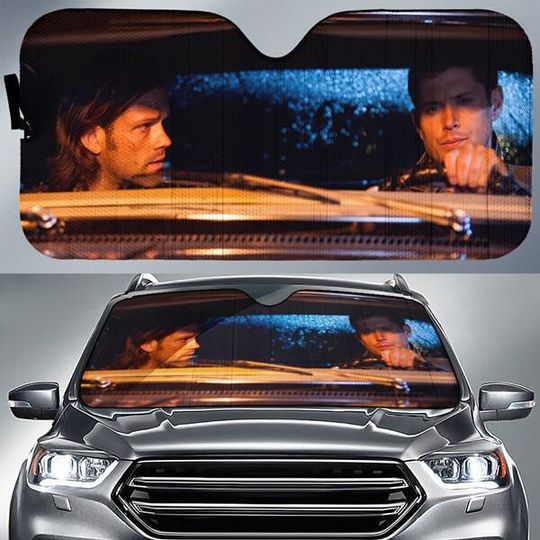 Discover Supernatural Car Sunshade, Winchester Brothers Car Windshield, Dean Winchester Sun Shade, TV Series Car Decor, Supernatural Fan Gifts