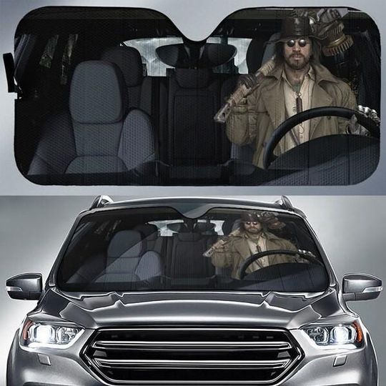 Karl Heisenberg Resident Evil 4 Car Sun Shade, Resident Evil Car Windshield, Resident Evil Video Game Fans Gift, Horror Game Car Accessory