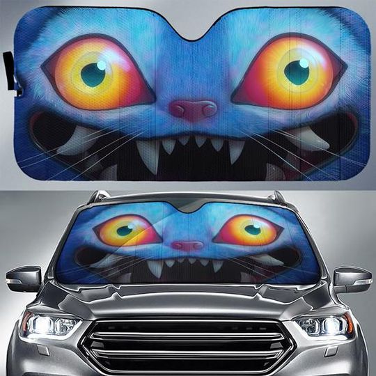 Discover Kpop Demon Hunters Tiger Car Sunshade, Derpy The Tiger And Bird Demon Hunters Sun Shade, Windshield Sun Shade, Kpop Car Accessory