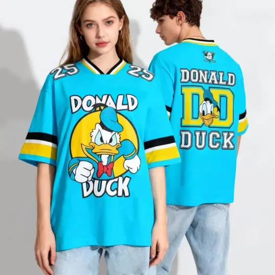 Discover Personalized Donald Duck Quack Squad Cartoon Football Jersey for Fans