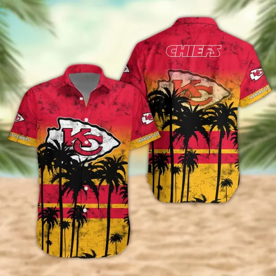 Discover Kansas City Chiefs Desert Sunset football Hawaiian Shirt, Gift For Friend