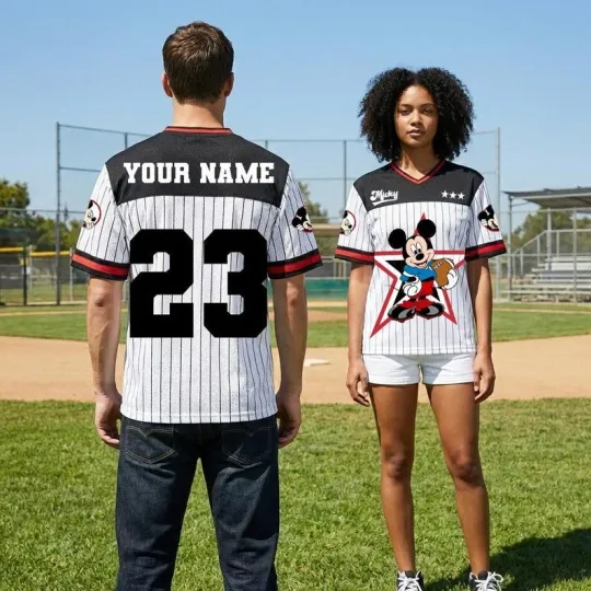 Discover Personalized I'm A Big Fan Of Mickey Mouse Mesh Football Jersey