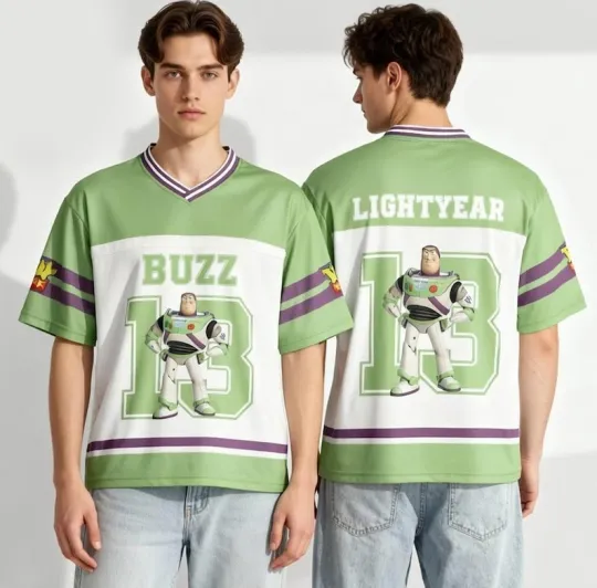 Personalized Pixar Toy Story Buzz Lightyear Space Rangers Mesh Football Jersey