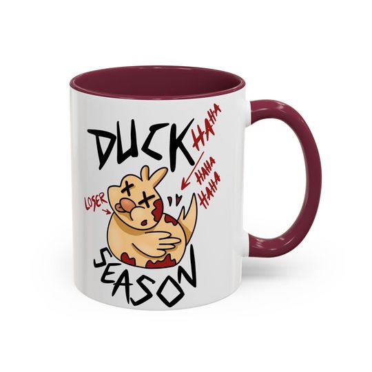 Duck Season Alastor Hazbin Hotel Mug, Lucifer Mugs, Colorful Mugs 11oz 15oz, Novelty Ceramic Cup, Funny Coffee Mug