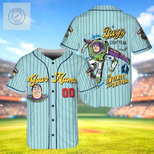 Discover Buzz Lightyear Vintage Baseball Jersey Custom Name, Infinity Beyond Shirt, Cartoon Retro Jersey, Kids Adult Gift