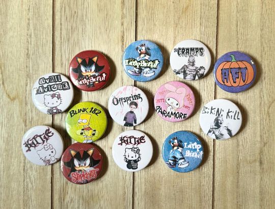 Discover Nu metal, emo, punk Cartoon Pins. kittie, SP KNOT, limp bizkit