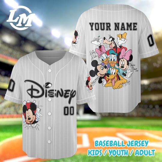 Discover Custom Baseball Jersey - Personalized Pinstripe Team Shirt - Vacation 2026 Outfits