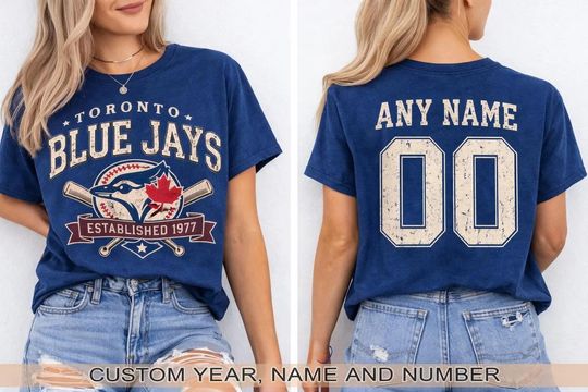 Discover Customized Blue Jays Baseball shirt, Toronto Team Fan Apparel, Vintage Baseball Fan Shirt, Toronto Blue Jays Shirt, Blue Jays Unisex Tee