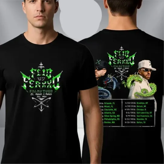Discover Feid vs Ferxx Falxo Tour 2026 North America Schedule Dates T-Shirt