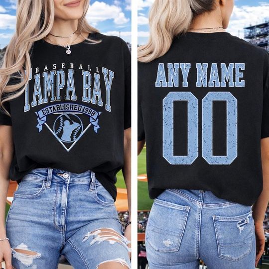 Discover Customized Tampa Bay shirt, baseball Tee, Funny Baseball t-shirt, Tampa Bay baseball Tee, Custom baseball mom, Baseball Gift tee