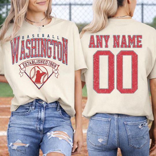 Discover Customized Washington shirt, baseball Tee, Funny Baseball t-shirt, Washington baseball Tee, Custom baseball mom, Baseball Gift tee
