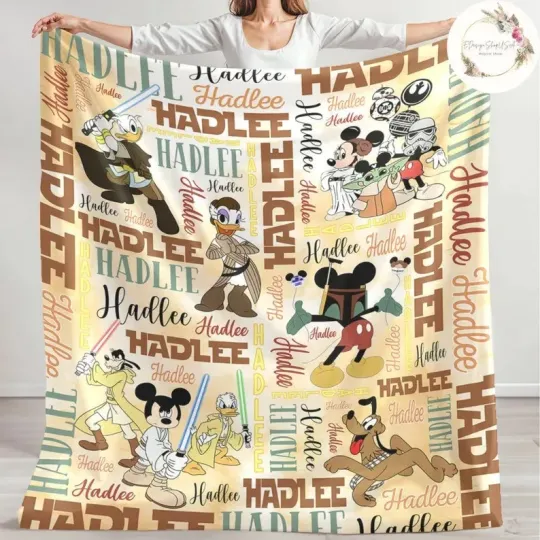 Discover Personalized Desert Magic Flannel Blanket Custom Name Birthday Gift