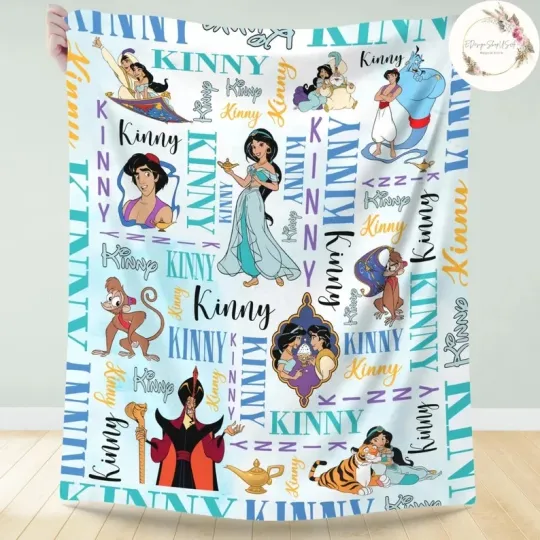 Discover Personalized Desert Magic Flannel Blanket Custom Name Birthday Gift