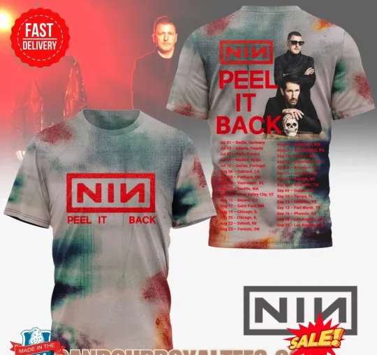 Discover Nine Inch Nails Peel It Back World Tour 3D T Shirt
