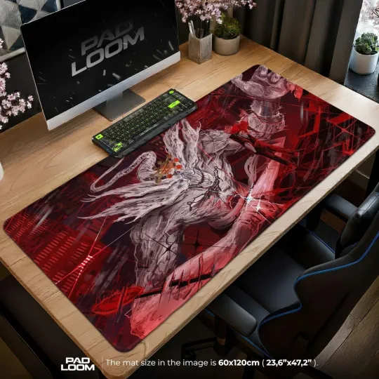 Jujutsu Satoru Sukuna Mouse Pad, Dark Anime Desk Mat for Gaming Setup