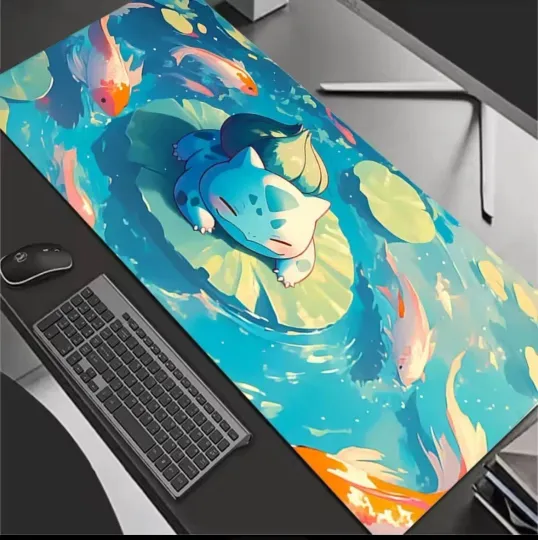 Discover P-PKM Bulbasaur Mousepad Large Gaming Mouse Pad