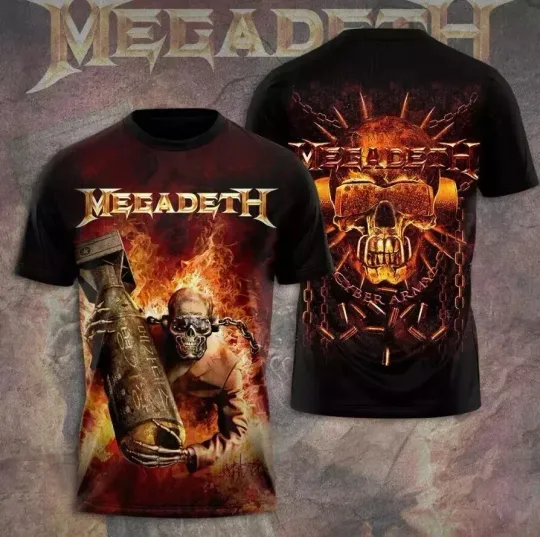 Megadeth Band World Tour 3D T Shirt
