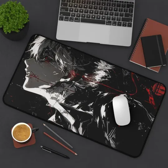 Toky Ghoul Kaneki Anime Desk Mat, Anime Mouse Pad, Otaku Gift