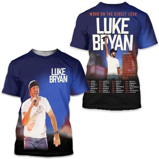 Luke Bryan World On The Street Tour 2026 3D Shirt