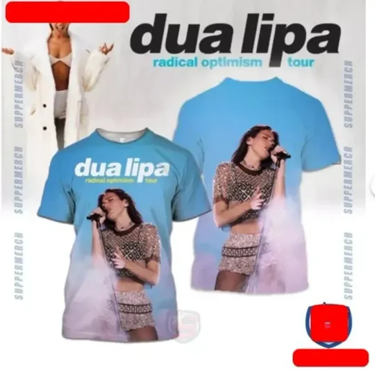 Dua Lipa Announces Radical Optimism 2025 World Tour 3D T-shirt