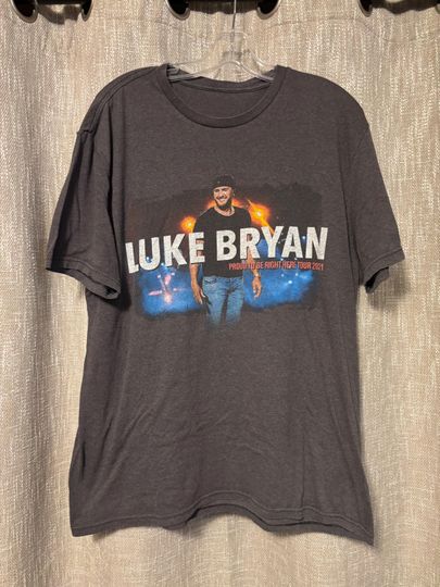 Thrifted Luke Bryan Proud to Be Right Here Tour 2021 T-Shirt