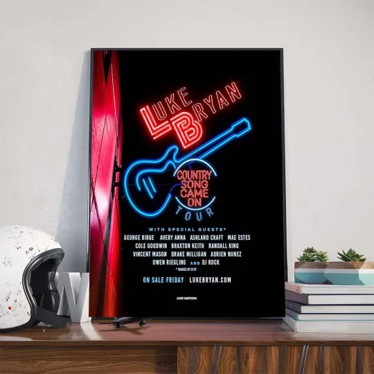 Luke Bryan Farm Tour 2025 Poster, Country Song Came On Tour, Premium Matte Vertical Poster