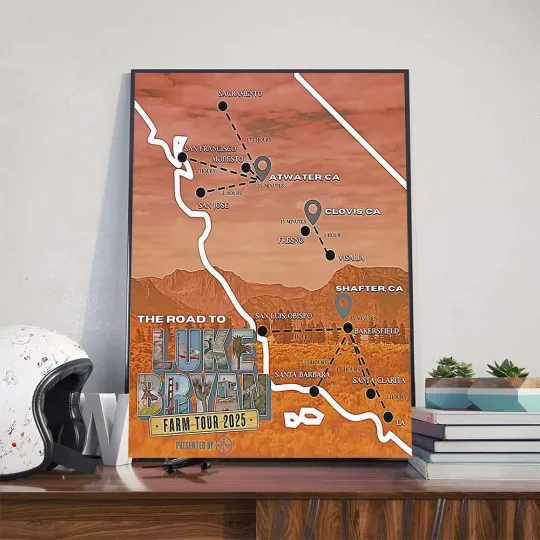 Luke Bryan Farm Tour 2025 Poster - Vertical Premium Matte Wall Art