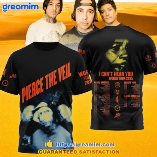 Pierce The Veil I Can’t Hear You World Tour 3D T-Shirt